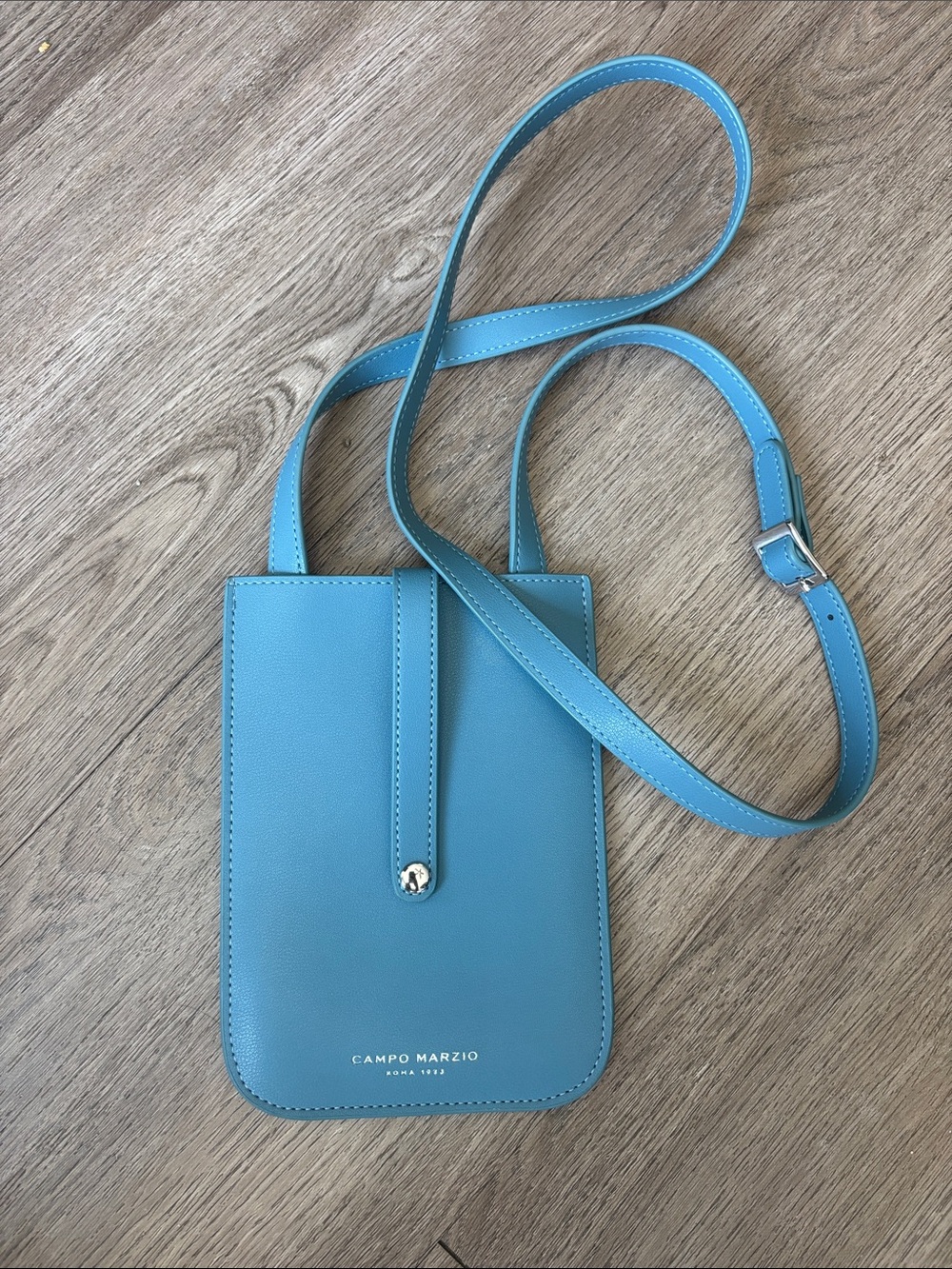 Campo Mario Blue Italian Leather Crossbody Pouch Smartphone/Passports/ID Holder